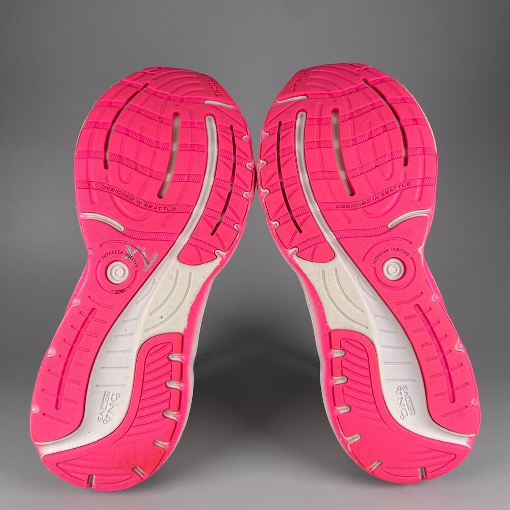 Brooks Glycerin Stealthfit 20 Women's 9 White Pink Running Athletic Sneakers GUC - Picture 4 of 9